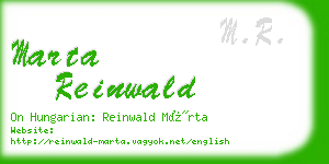 marta reinwald business card